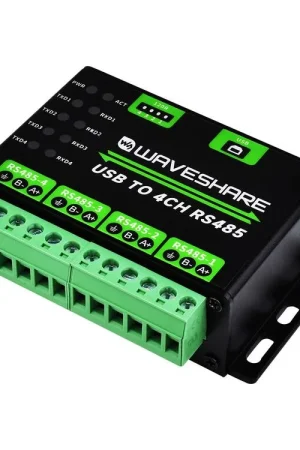 Waveshare Convertitore industriale USB a 4 canali RS485, circuiti di protezione multipli, supporto per sistemi multipli, case in lega di alluminio. Occasione Imperdibile