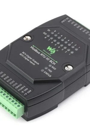 Waveshare Modulo industriale a 8 canali di ingresso e uscita digitale, alimentazione a larga tensione da 7 a 36V DC, protocollo Modbus RTU. Prezzo Di Fabbrica
