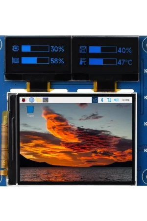 Waveshare Raspberry Pi OLED/LCD HAT, schermo principale LCD IPS da 2 pollici e due schermi secondari OLED blu da 0,96 pollici. Must-Have