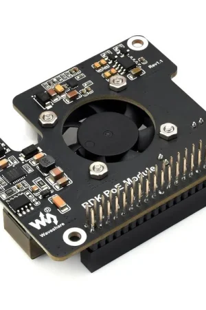 Waveshare Scheda di espansione Power Over Ethernet per RDK X5, ventola di raffreddamento integrata, con dissipatore di calore in metallo, supporta lo standard di rete 802.3af/at. Pagamento Sicuro
