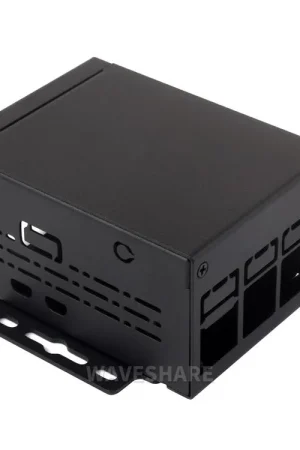 Waveshare Custodia in Metallo di Grado Industriale (D) per Raspberry Pi 5, Spazio Interno più Grande, Supporta l'Installazione della Ventola di Raffreddamento Ufficiale e Vari HAT, Supporto per Montaggio a Parete e su Guida Super Prezzo