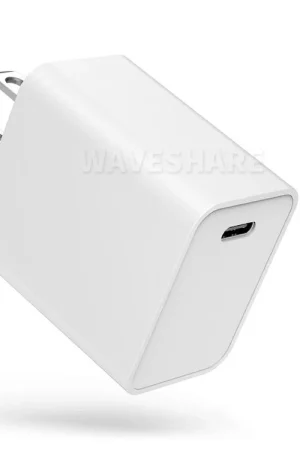Waveshare Caricatore rapido PD20W, blocco caricatore a muro USB Type-C, spina USA, regola in modo intelligente la velocità di carica. Offerta Del Giorno