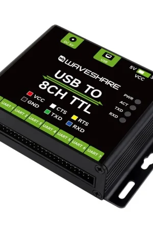 Waveshare Converter USB industriale a 8 canali TTL, USB a UART, circuiti di protezione multipli, supporto per più sistemi, adattatore USB a TTL Prezzo Scontato