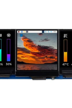 Waveshare Triplo LCD HAT per Raspberry Pi, con Schermo Principale LCD IPS da 1,3 pollici e Doppi Schermi Secondari LCD IPS da 0,96 pollici. Consegna Rapida
