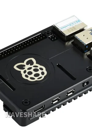 Waveshare Custodia in lega di alluminio leggera per Raspberry Pi 4, lavorazione CNC. Promozione Esclusiva
