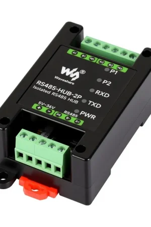 Waveshare Hub industriale isolato a 2 canali RS485, supporto per montaggio su guida, ampio intervallo di baud rate, espande 2 porte RS485 secondarie tramite 1 porta RS485 master, con isolamento e rilancio del segnale. Compra Oggi Stesso