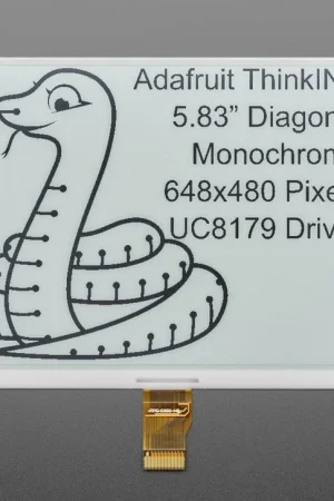 Adafruit Ecco la traduzione informale in italiano: Schermo da 5,83", 648x480 Monocromatico eInk/ePaper in Bianco e Nero. Prezzo Basso