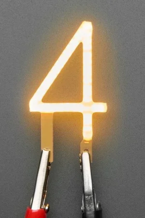 Adafruit Numero LED Filamento - Bianco Caldo "4" Promozione