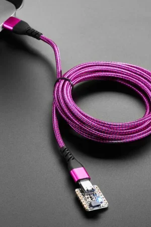 Adafruit Cavo USB A a USB C intrecciato rosa e viola - lungo 2 metri Nuova Collezione