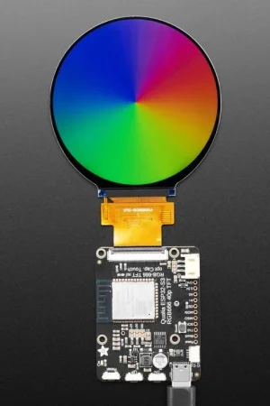 Adafruit Display TFT RGB 666 TTL rotondo - 2,8" 480x480 - No Touch Solo Oggi