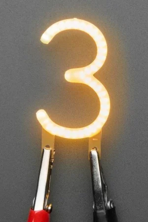 Adafruit Filamento LED numero - Bianco caldo "3" Promo Stagionale