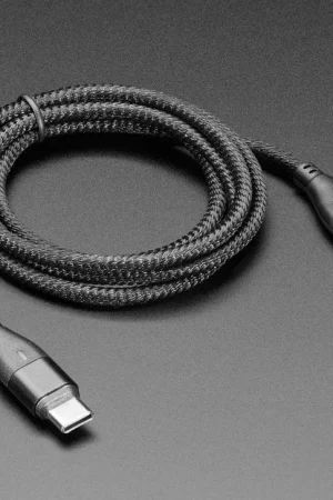 Adafruit Cavo USB A o Type-C a Type-C intrecciato nero con punta magnetica Professionale