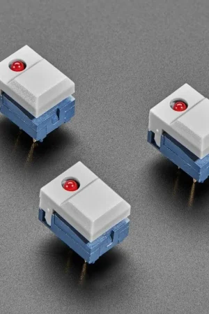 Adafruit Interruttore a gradini con LED - Confezione da tre in plastica grigia con LED rosso Scelto Dai Clienti