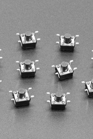 Adafruit Pulsanti tattili con montaggio inverso - 6 mm quadrati - Confezione da 10 Esclusivo