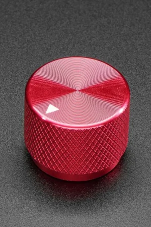 Adafruit Manopola lavorata in alluminio anodizzato - Rossa - Diametro 20 mm Ultima Occasione