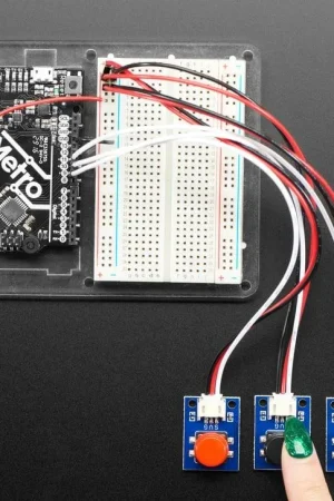 Adafruit Confezione di pulsanti tattili cablati STEMMA - Confezione da 5 colori Nuova Collezione