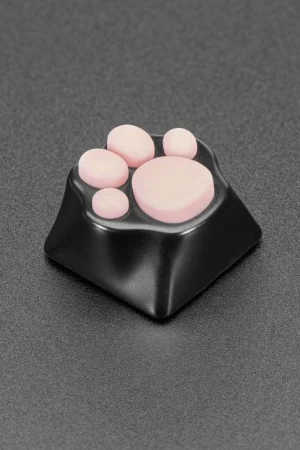Acquista Ora Adafruit Tasto in alluminio nero con zampa di gatto e punta in silicone rosa