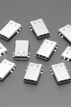 Adafruit Connettore USB tipo C SMT Edge-Launch - Confezione da 10 Ultime Pezzi