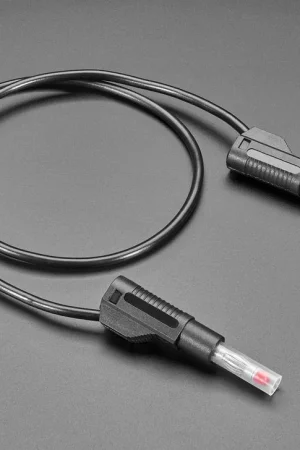 Adafruit Cavo a banana retrattile impilabile - Nero, lungo 0,5 metri Quantità Limitata