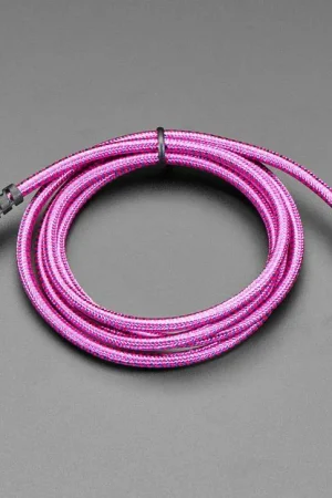 Adafruit Cavo USB A a USB C intrecciato rosa e viola - lungo 1 metro Spedizione Espresso