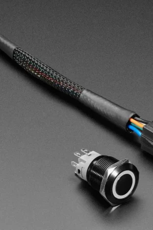 Adafruit Pulsante momentaneo in metallo robusto ChromaTek da 19 mm con NeoPixel Promo Stagionale